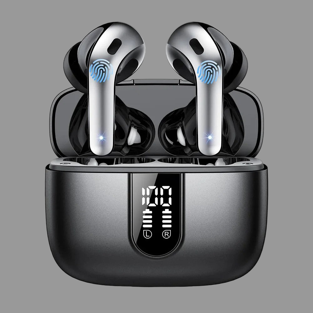 Wireless Earphones with Bluetooth 5.3, Quad-Mic Call Noise